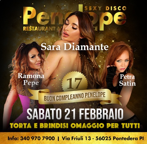 Cenone di lusso Capodanno 2026 Penelope Ristorante Erotico Toscana