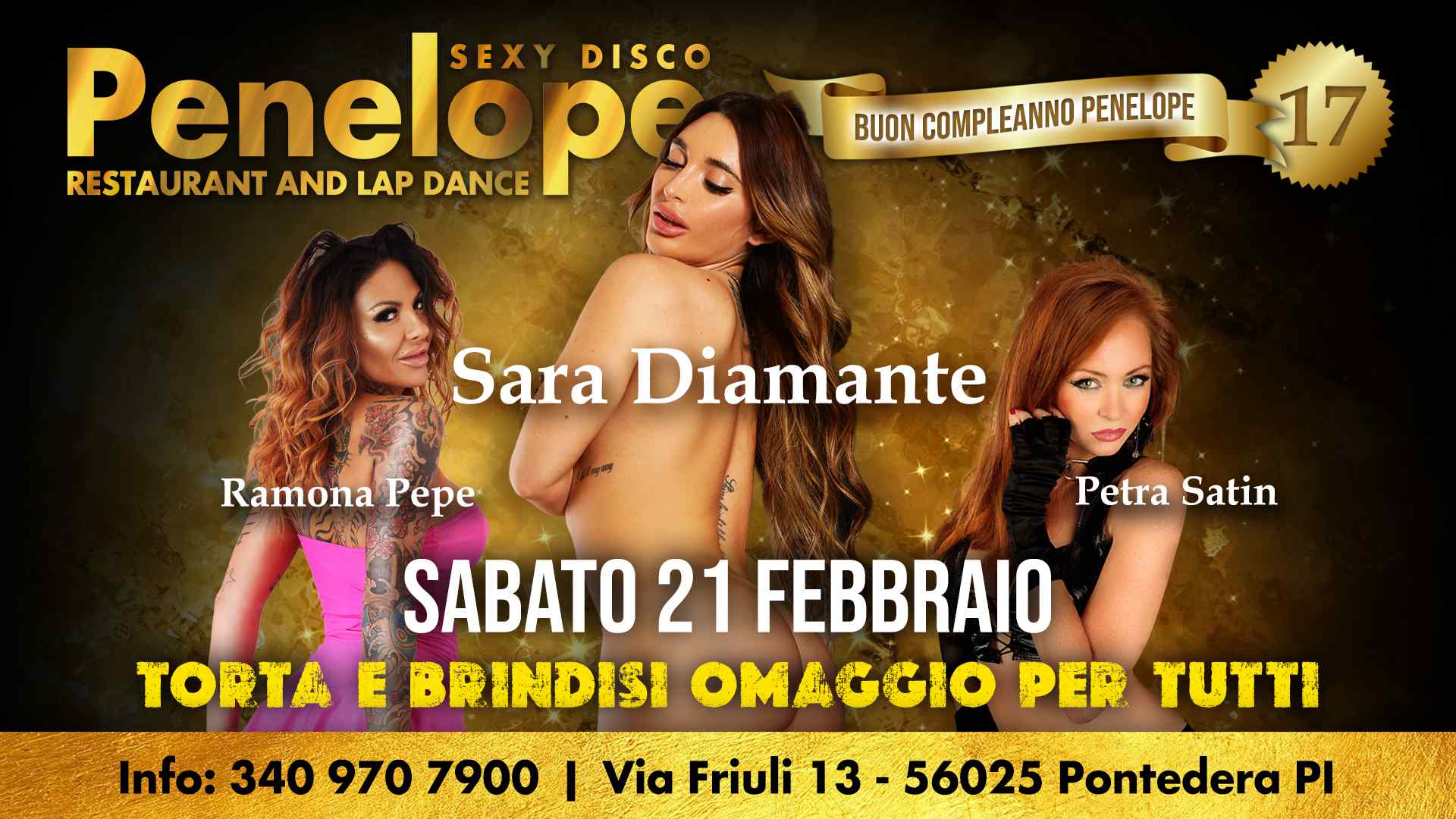 Cenone di lusso Capodanno 2026 Penelope Ristorante Erotico Toscana
