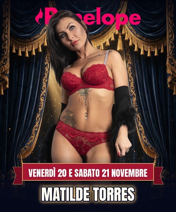 Matilde Torres fa tremare il Disco Penelope 🔥 Due notti da non perdere – Venerdì 20 e Sabato 21 Novembre 2026