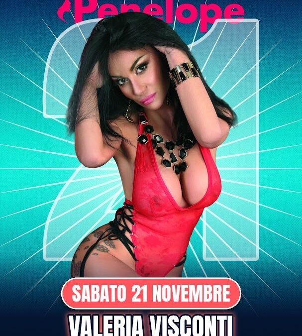 Valeria Visconti al Disco Penelope di Pontedera (Pisa) – locandina della serata, 21/11/2026